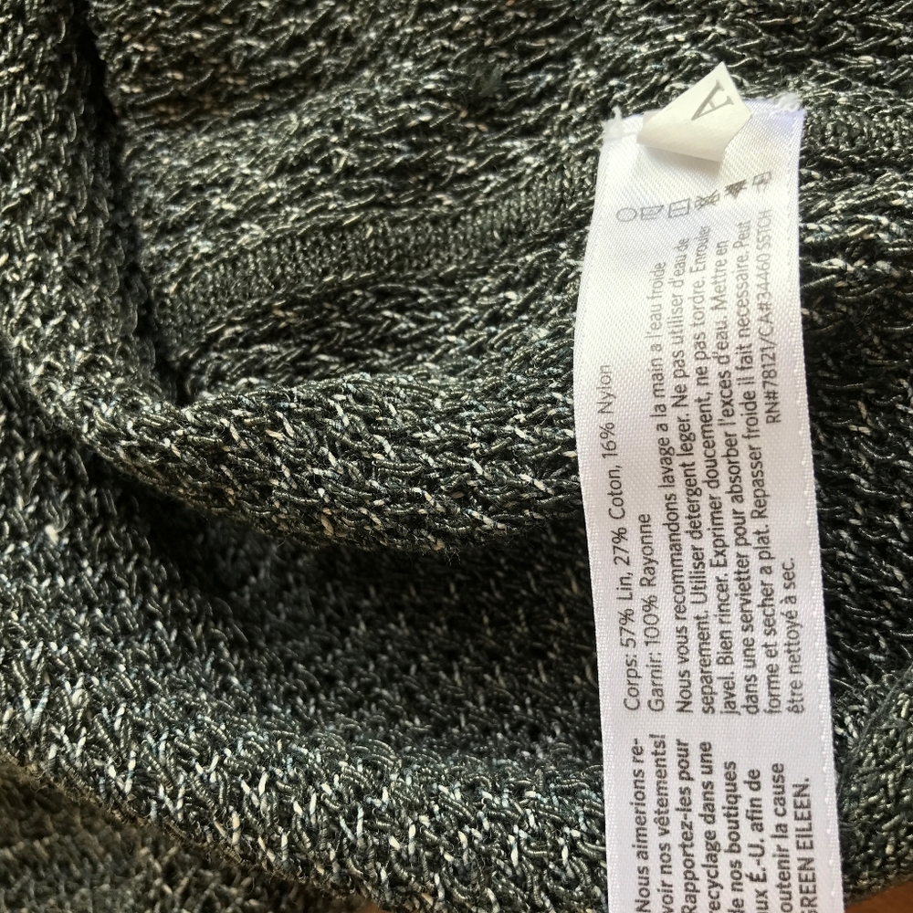 Eileen Fisher Stretch Crochet Knit Full Zip Jacket - Picture 7 of 8